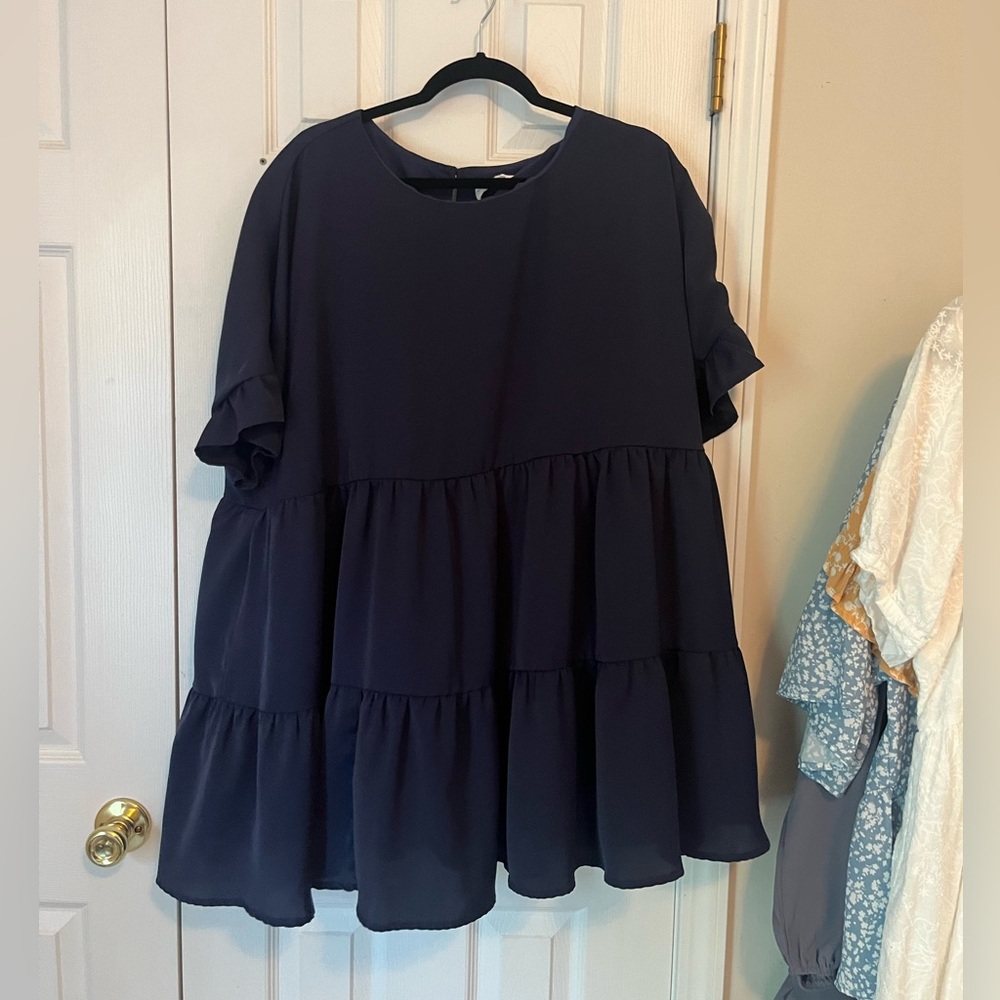 Chic Soul Navy Blue Blouse